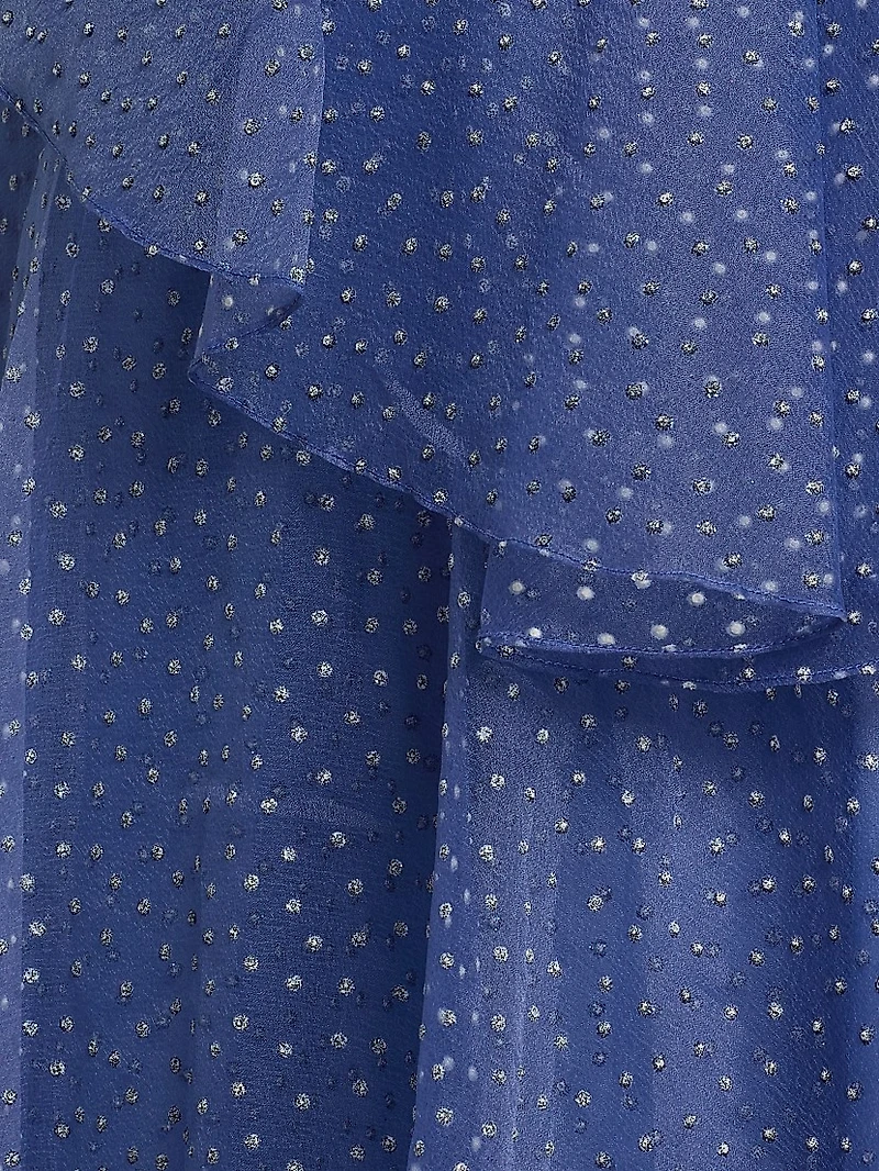 Joanna Draped Bow Organza Gown