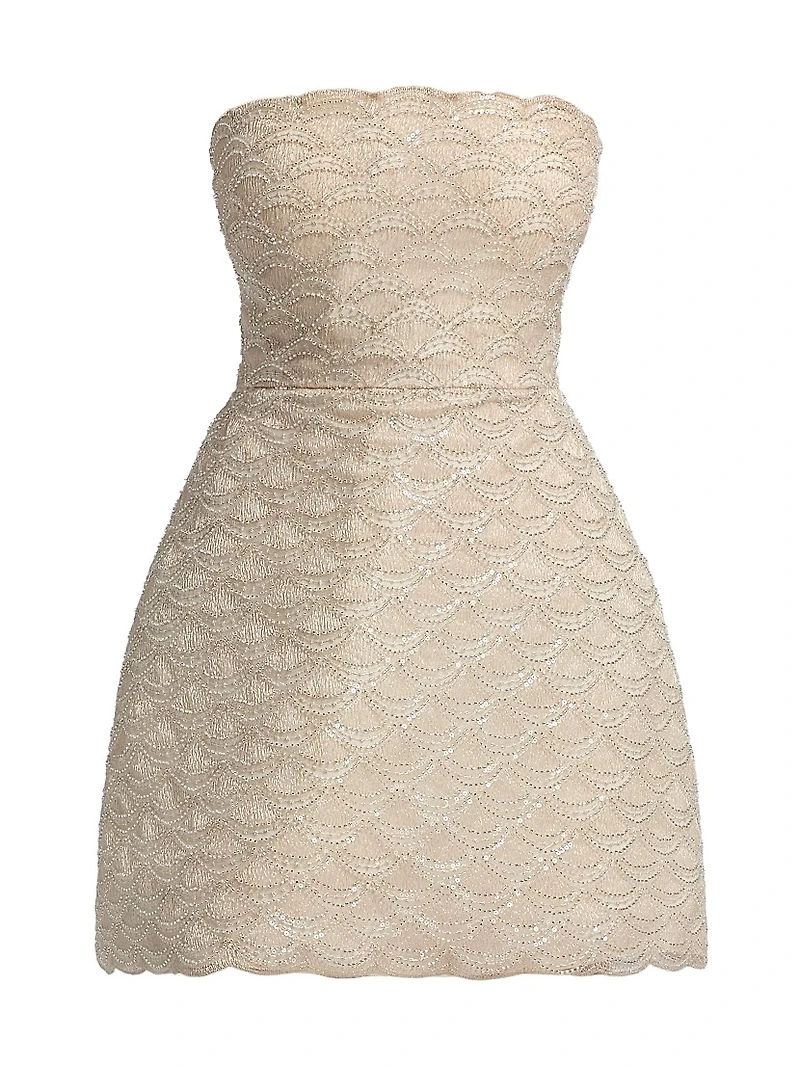 Amanda Embellished Strapless Cocktail Dress