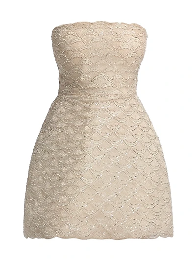 Amanda Embellished Strapless Cocktail Dress