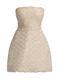 Amanda Embellished Strapless Cocktail Dress