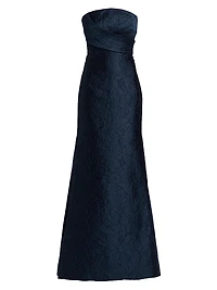Harlow Jacquard Strapless Gown