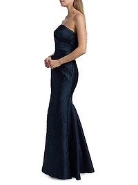 Harlow Jacquard Strapless Gown