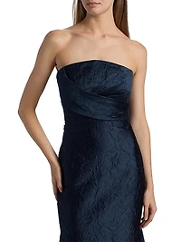 Harlow Jacquard Strapless Gown