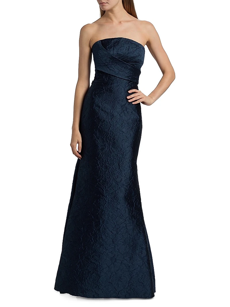 Harlow Jacquard Strapless Gown