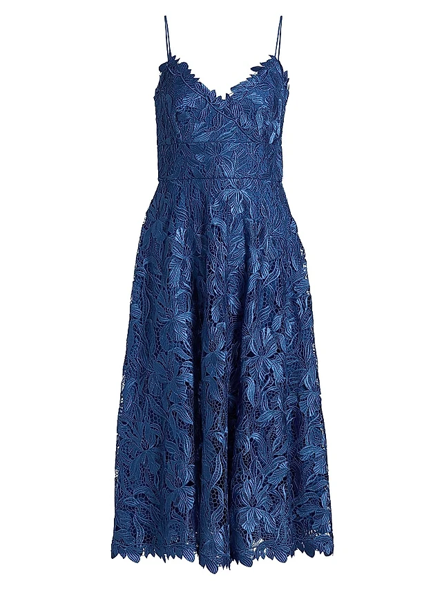 Nordstrom Kay Unger Tatum Floral Lace Midi Cocktail Dress at Nordstrom, | The Summit Nordstrom Kay Unger Tatum Floral Lace Midi Cocktail Dress at Nordstrom, | The Summit