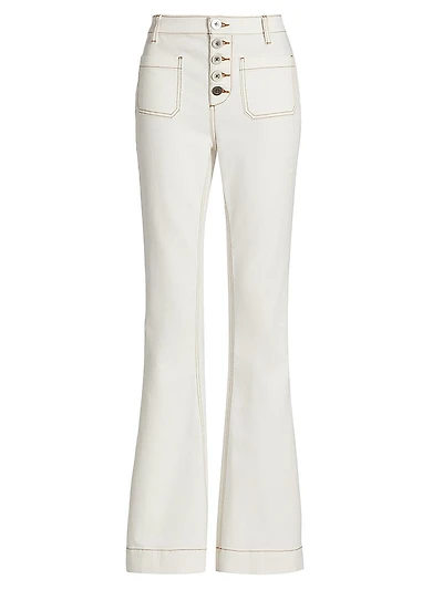 Cindy Stitched Cotton-Blend High-Rise Jean