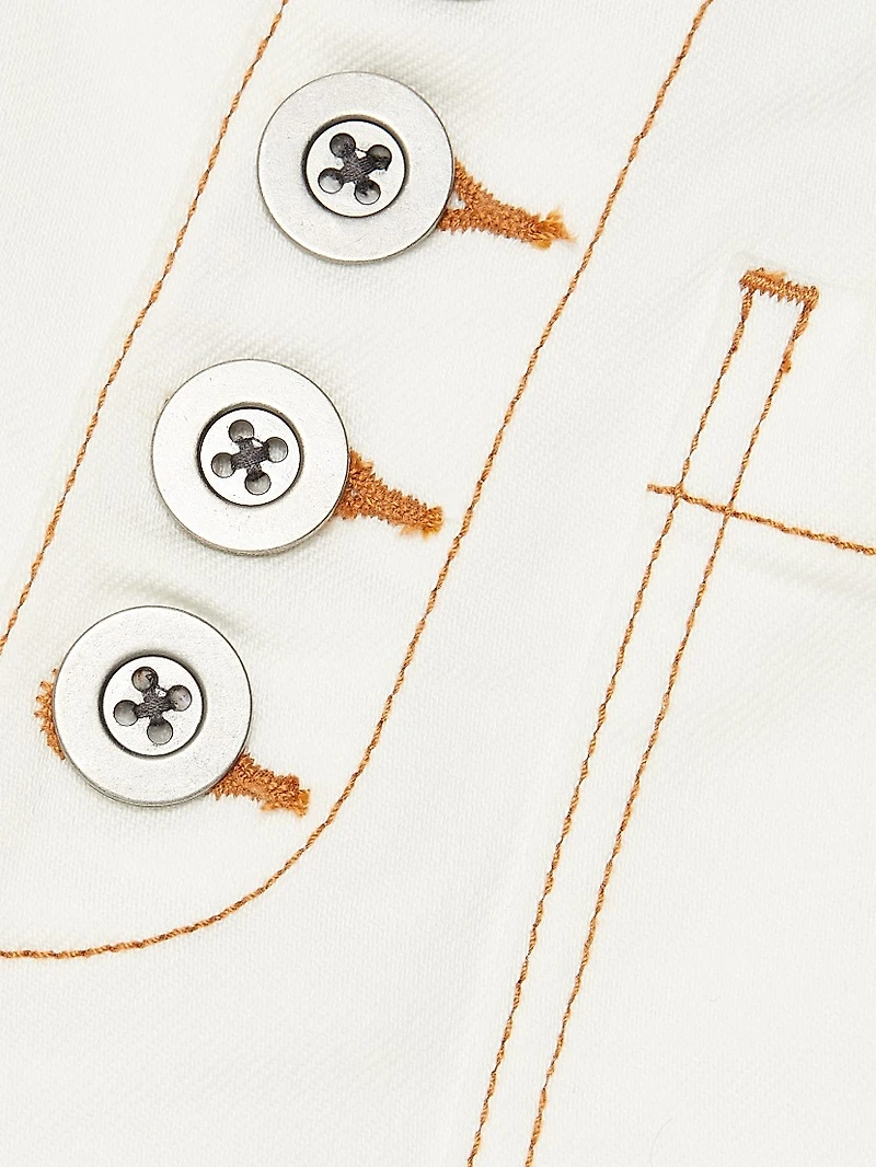 Cindy Stitched Cotton-Blend High-Rise Jean