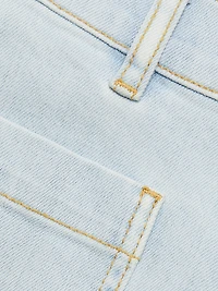 Cindy Washed Denim High-Rise Shorts