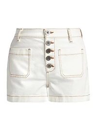 Cindy Stitched Cotton-Blend Shorts