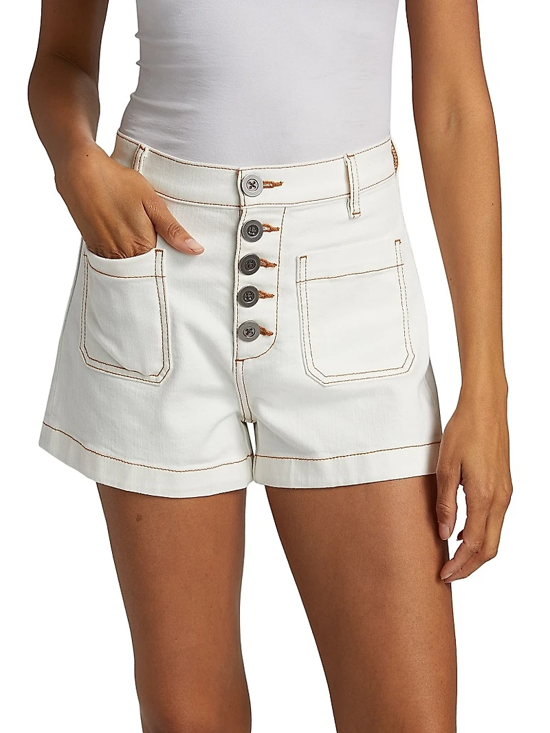 Cindy Stitched Cotton-Blend Shorts
