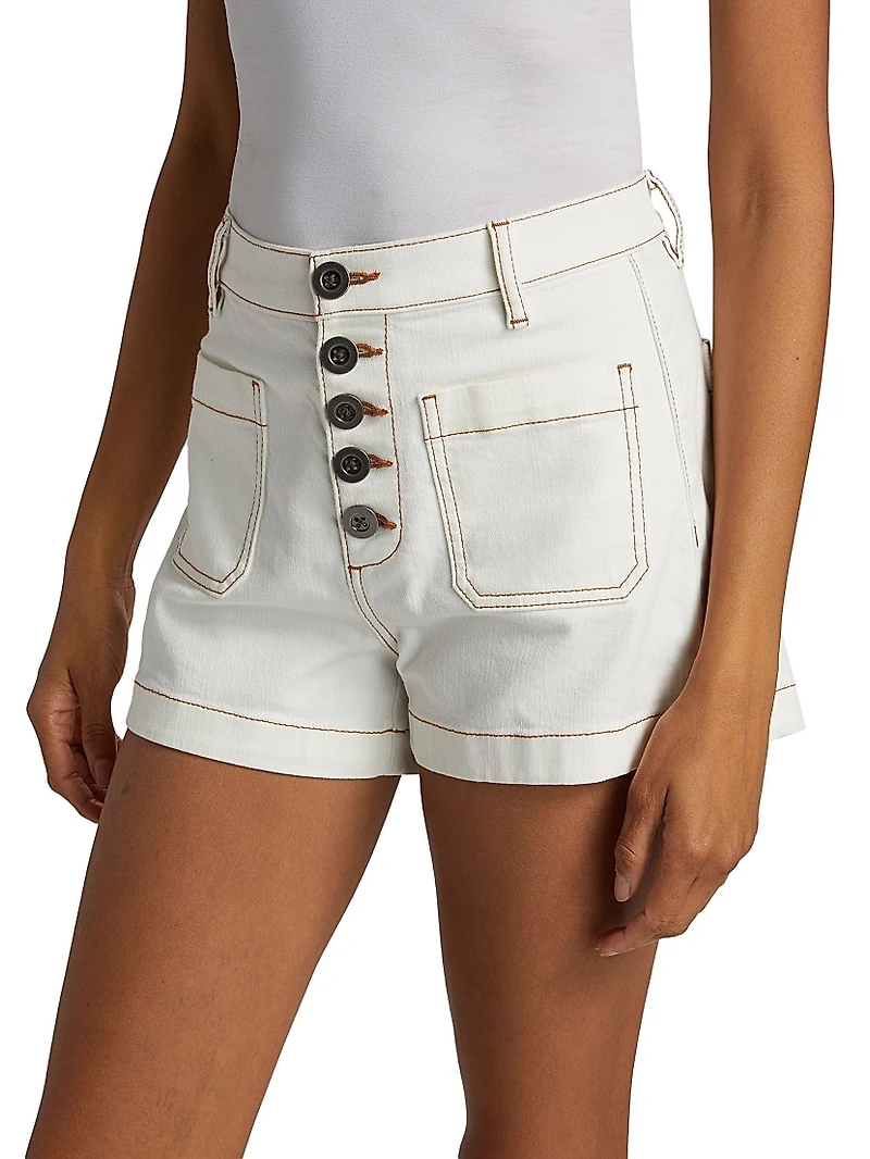 Cindy Stitched Cotton-Blend Shorts