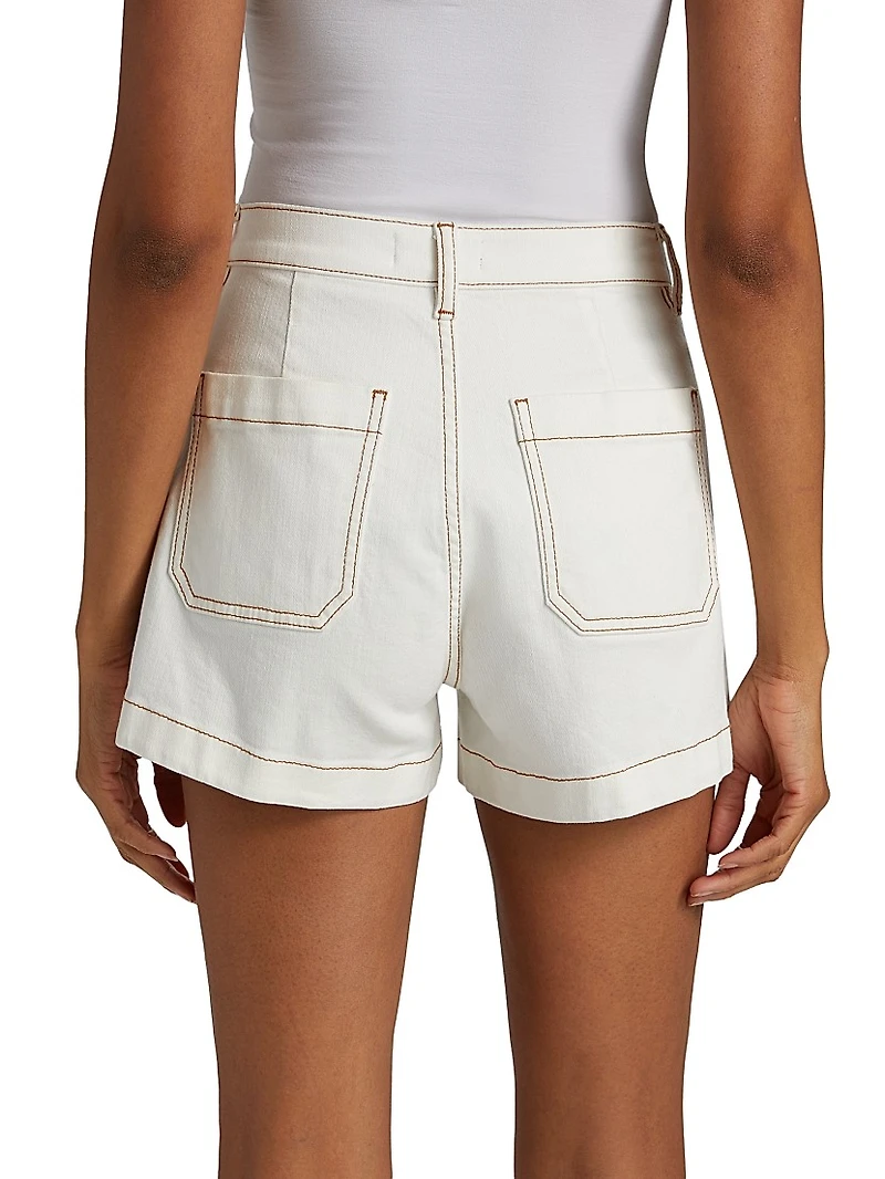 Cindy Stitched Cotton-Blend Shorts