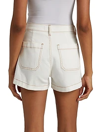 Cindy Stitched Cotton-Blend Shorts