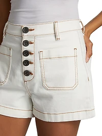 Cindy Stitched Cotton-Blend Shorts