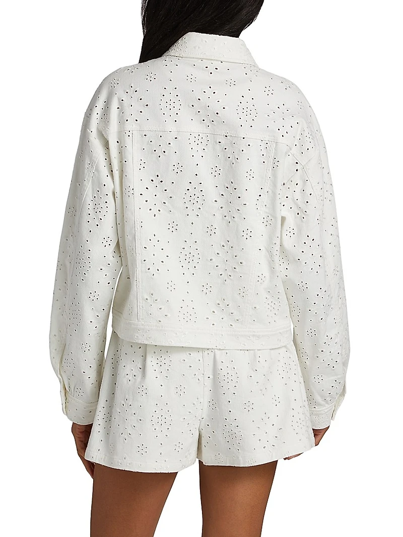 Martha Broderie Anglaise Button-Down Jacket