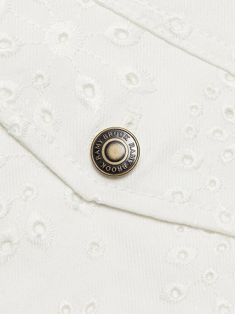 Martha Broderie Anglaise Button-Down Jacket