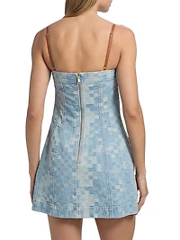 Luis Patchwork Denim Minidress