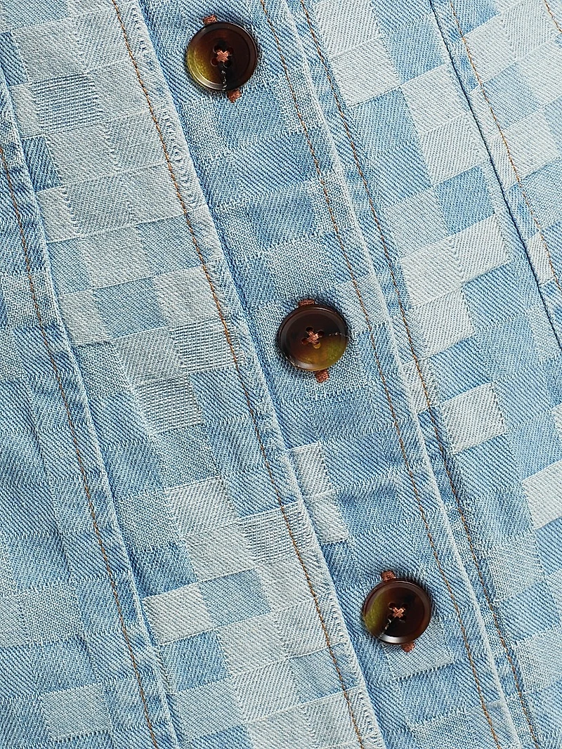 Luis Patchwork Denim Minidress