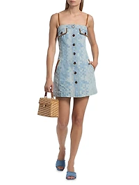Luis Patchwork Denim Minidress