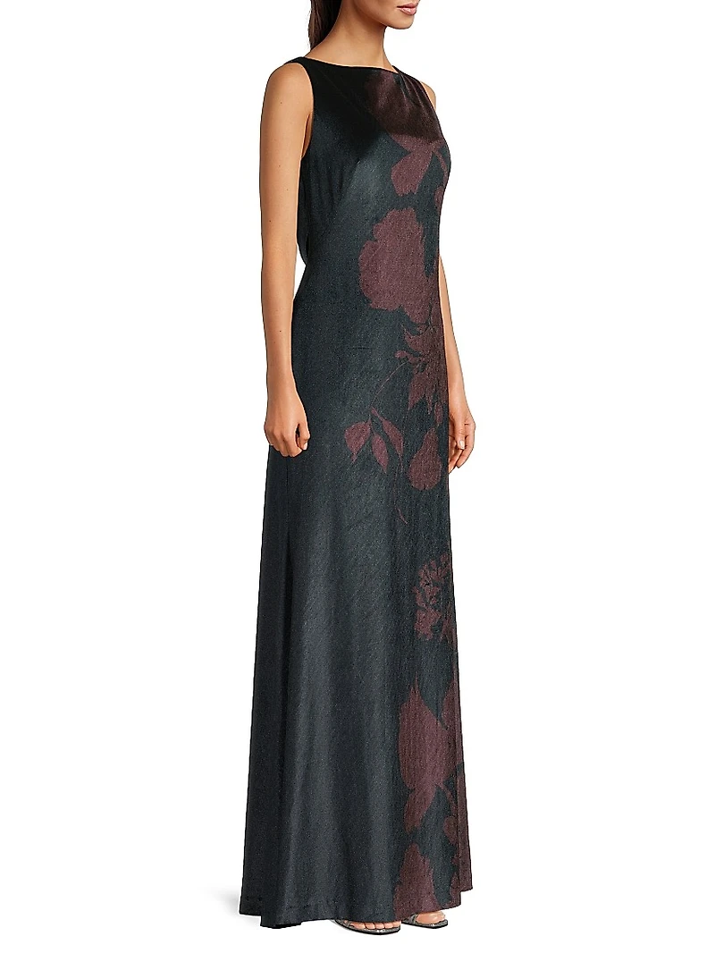 Pippa Floral Velvet Gown