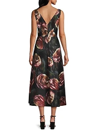 Elsa Rose Print Tea-Length Dress