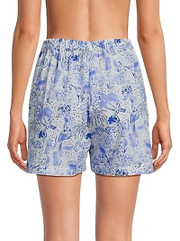 Natalia Printed Cotton Shorts