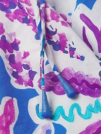 Havana Printed Cotton Tieneck Top