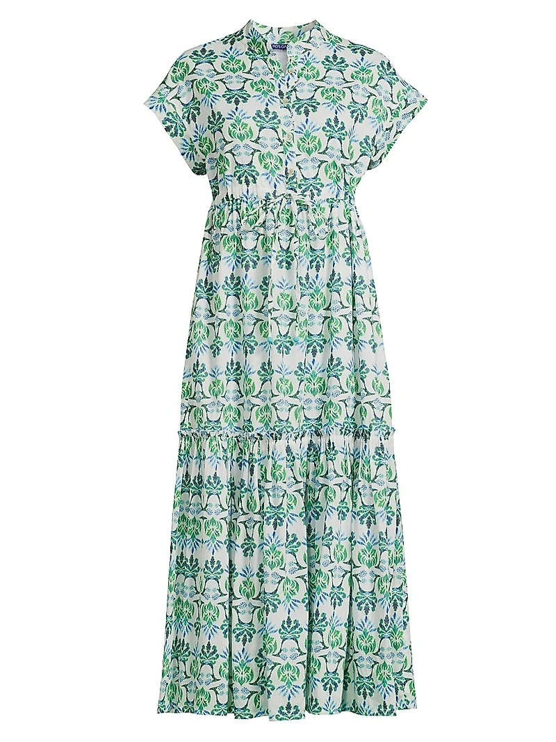 Mumi Printed Cotton Midi-Dress
