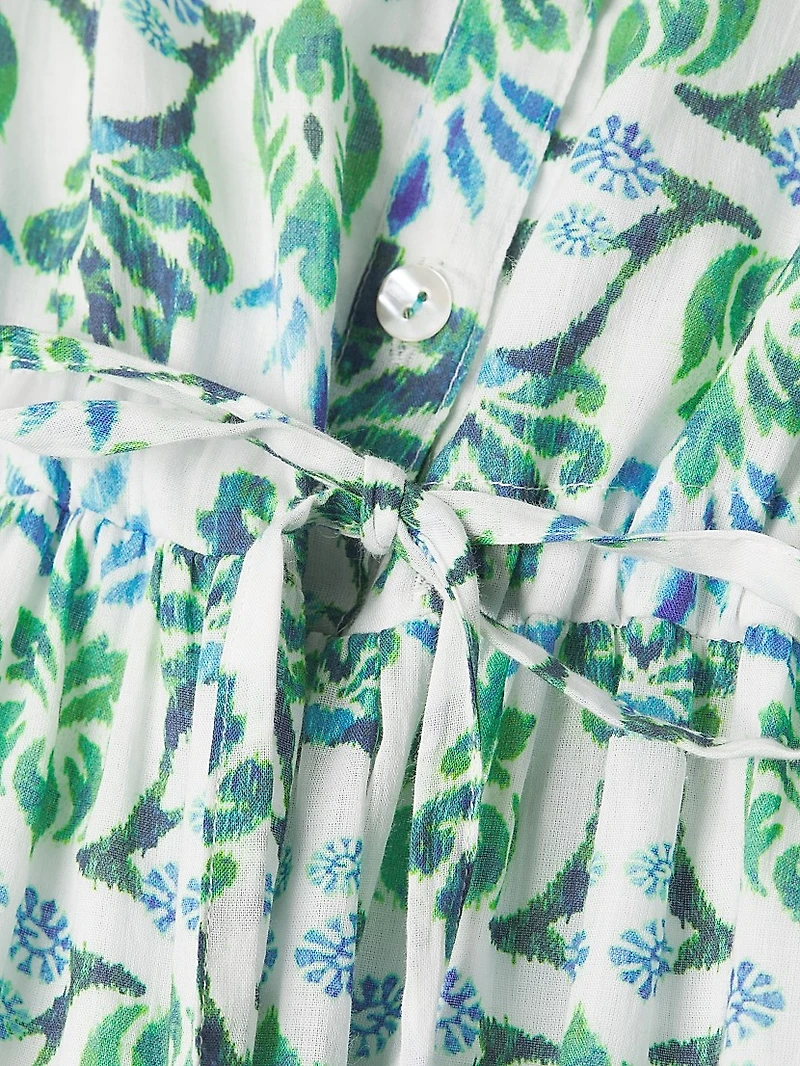 Mumi Printed Cotton Midi-Dress