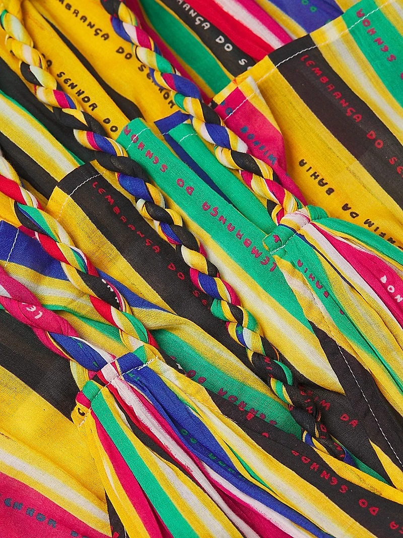 Nevada Striped Cotton Tiered Maxi Dress