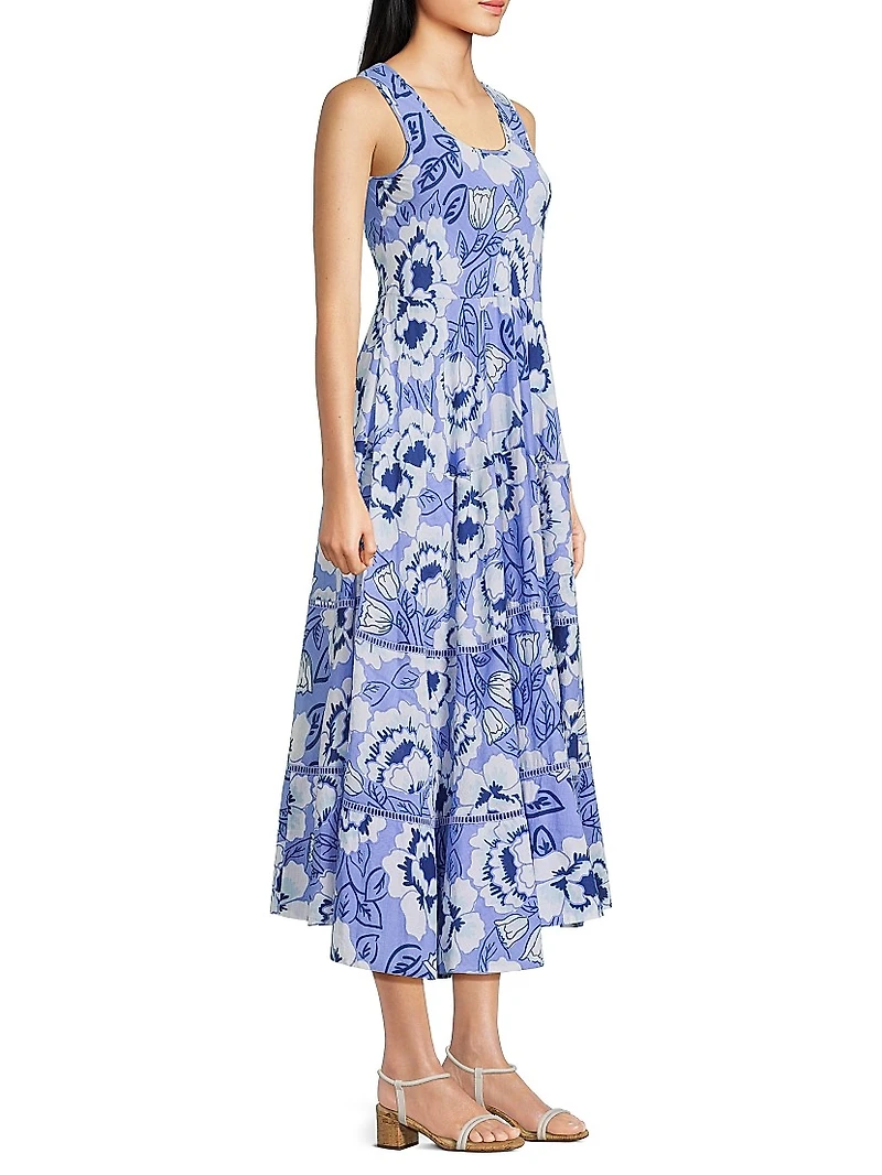 Cairo Floral Cotton Maxi Dress