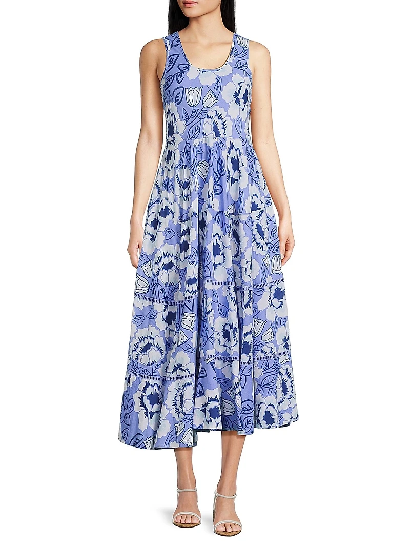 Cairo Floral Cotton Maxi Dress