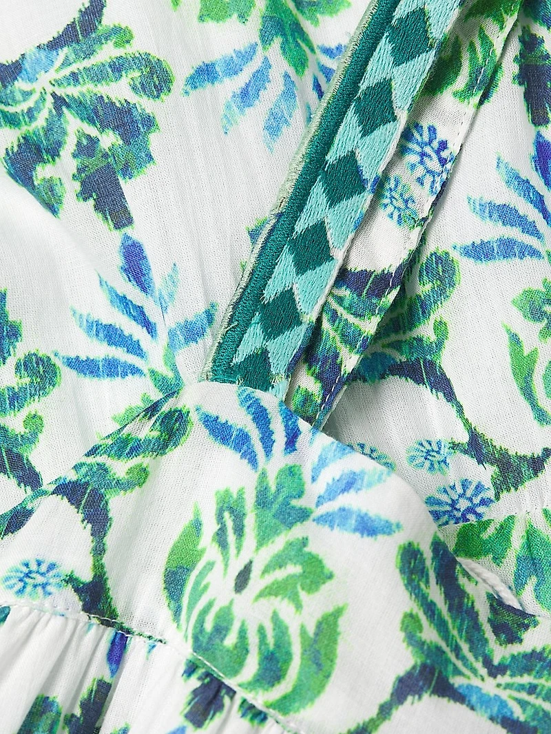 Natasha Floral Cotton A-Line Maxi Dress