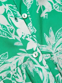 Deauville Botanical Print Cotton Shirtdress