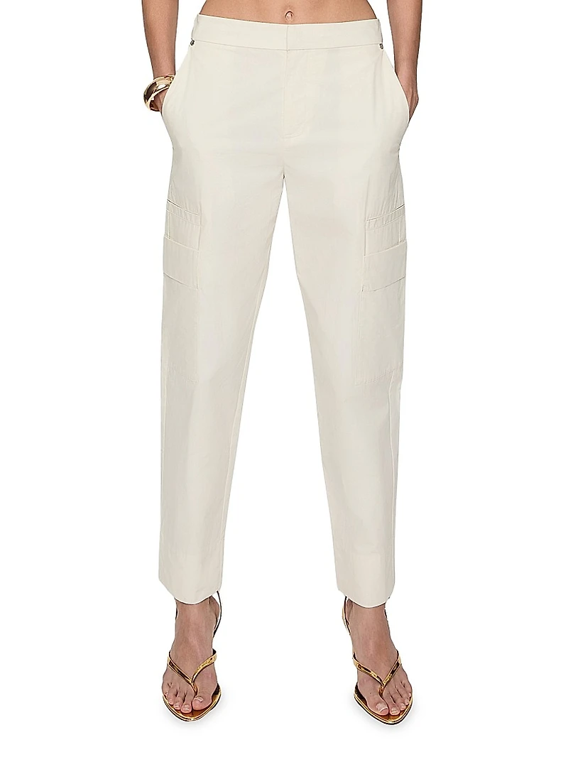 Callie Cotton Poplin Crop Pants