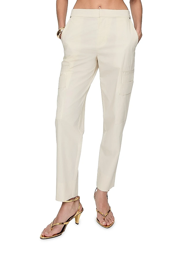 Callie Cotton Poplin Crop Pants