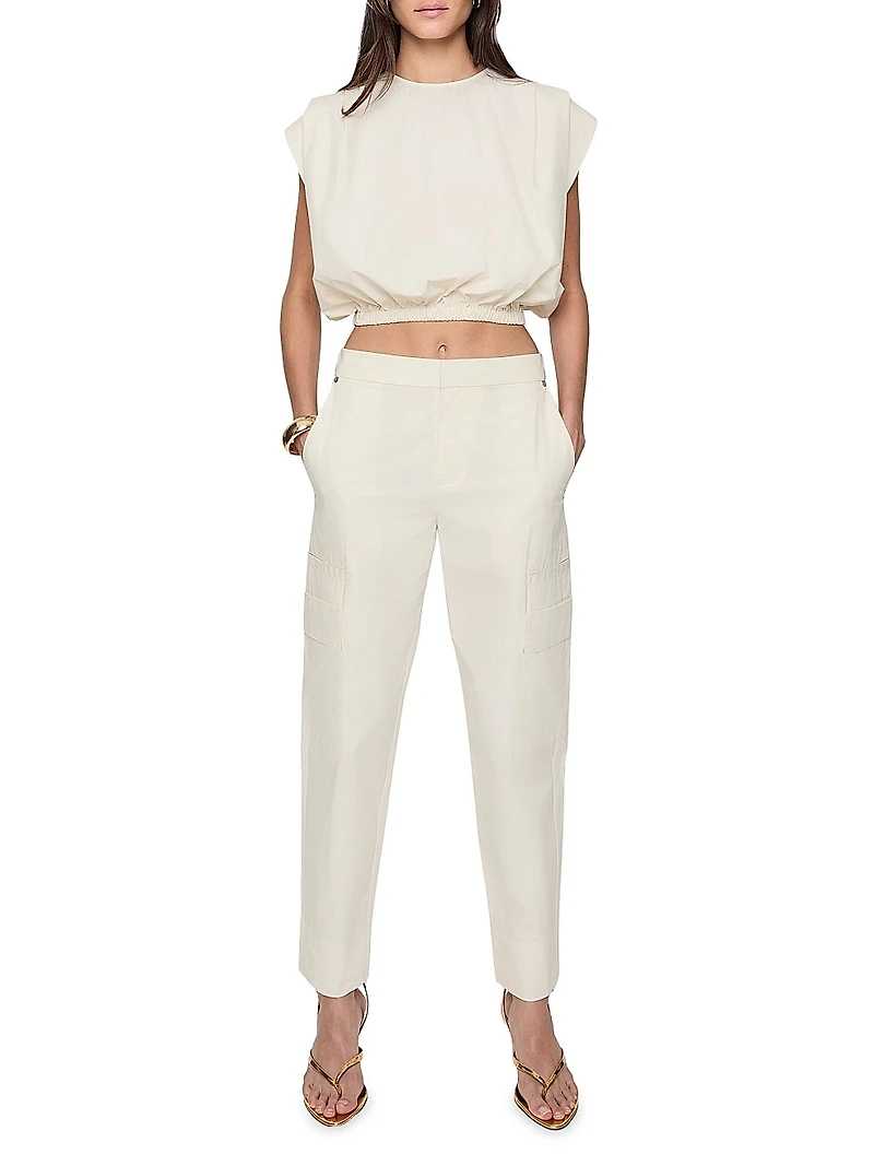 Callie Cotton Poplin Crop Pants