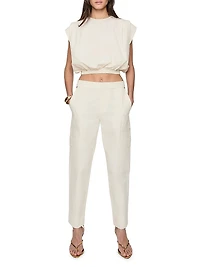 Callie Cotton Poplin Crop Pants