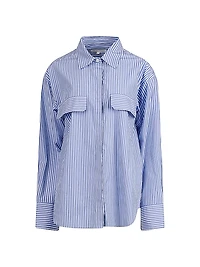 Skylar Striped Cotton Long-Sleeve Shirt