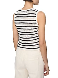 Vic Striped Cotton Sweater Vest