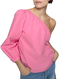 Sadie Cotton One-Shoulder Top