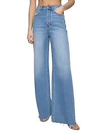 Camille Studded Wide-Leg Jeans