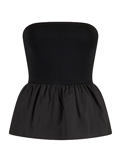 Ruthie Cotton Poplin Peplum Top