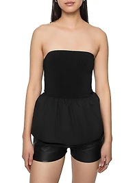 Ruthie Cotton Poplin Peplum Top
