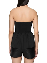 Ruthie Cotton Poplin Peplum Top