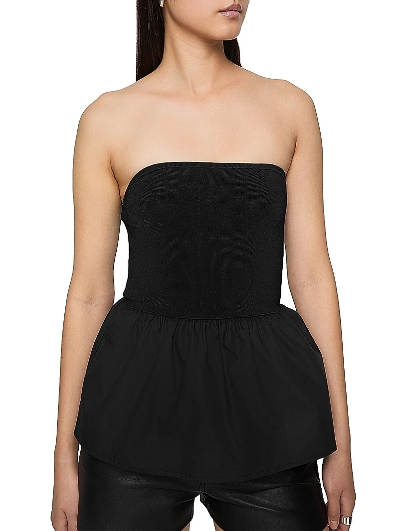 Ruthie Cotton Poplin Peplum Top