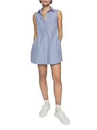 Cecilia Striped Cotton Playsuit