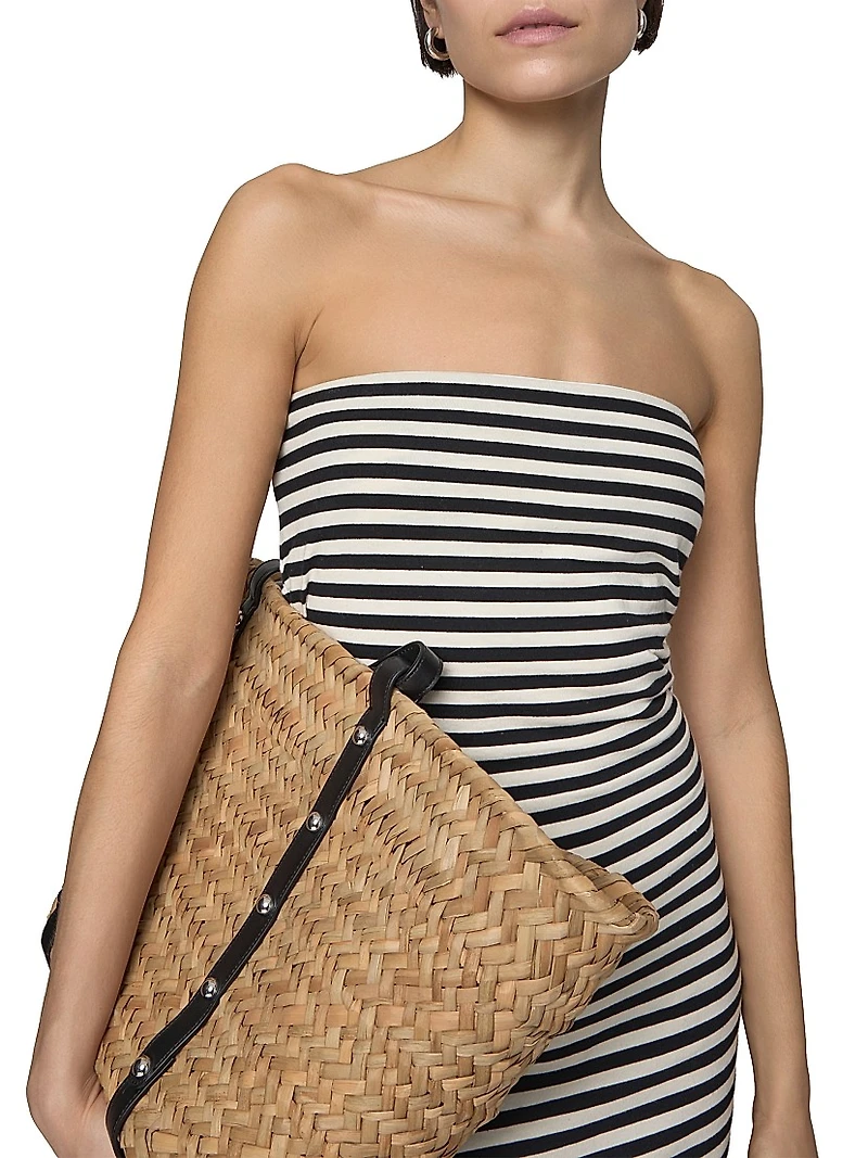 Bowie Striped Cotton Knit Tube Midi-Dress