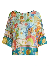 Tiko Abstract Silk Blouse