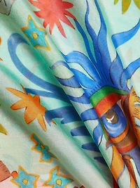 Tiko Abstract Silk Blouse